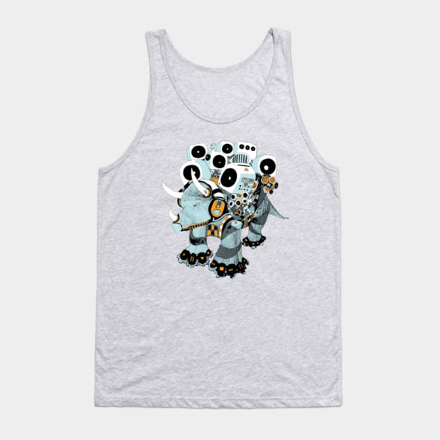 Audiosaurio Tank Top by ELECTROBUDISTA